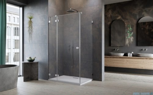 Radaway Essenza Pro Brushed Nickel Kdj kabina 90x110cm lewa szczotkowany nikiel 10097090-91-01L/10098110-01-01