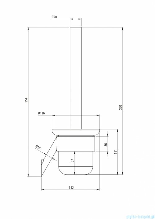 Deante SILIA Szczotka WC wisząca bianco ADI_A711