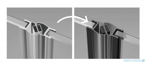 Radaway Nes Black Kdj I drzwi 90cm lewe czarny mat/szkło przejrzyste 10022090-54-01L