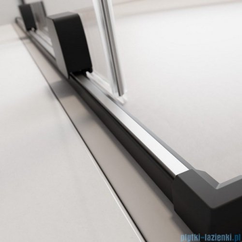 Radaway Furo Black PND II parawan nawannowy 120cm lewy szkło przejrzyste 10109638-54-01L/10112594-01-01