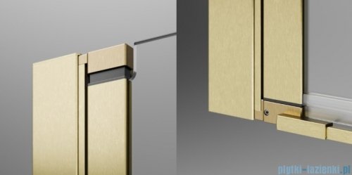 Radaway Nes Brushed Gold DWSB drzwi wnękowe 150cm W4 lewe złoto szczotkowane szkło przejrzyste 10044950-99-01L/10045550-01-01