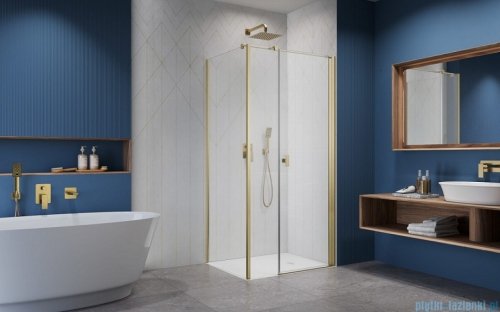 Radaway Nes Kds I Brushed Gold kabina 120x100cm prawa szczotkowane złoto 10023120-99-01R/10043100-99-01