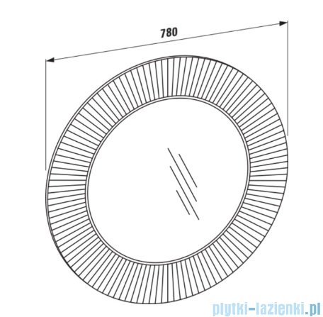 Luafen Kartell lustro 78 cm H3863310870001