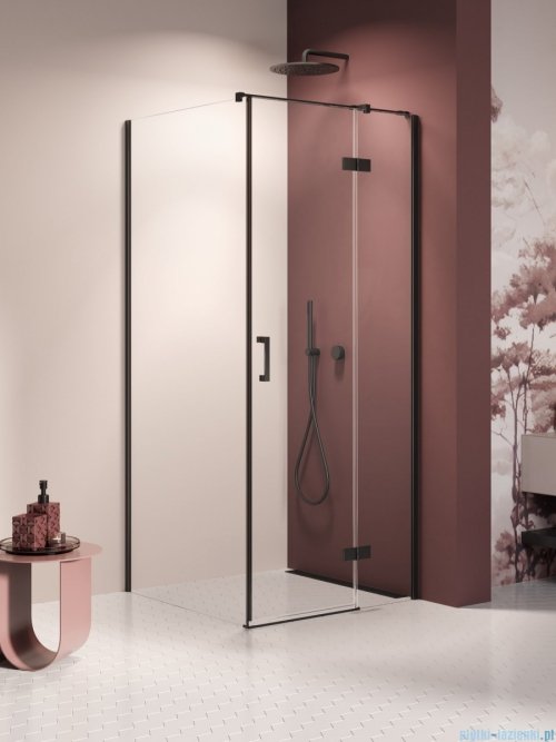 New Trendy Nesta Black kabina 120x100x200 cm prawa wspornik równoległy przejrzyste K-3753