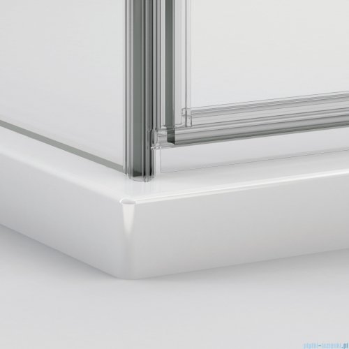 Ronal ANNEA AN13 Drzwi jednoczęściowe ze ścianką stałą w linii 80x200cm prawe srebrny połysk AN13D08005007