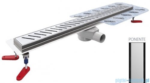 Wiper New Premium Ponente Odpływ liniowy z kołnierzem 110 cm syfon drop 50 mat 500.0171.03.110