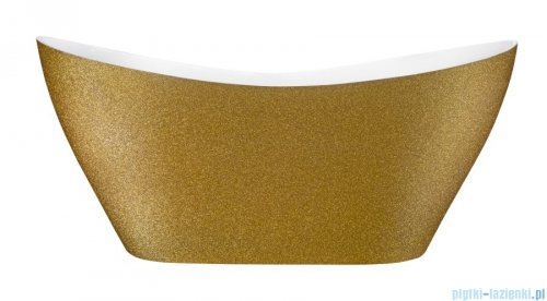 Besco Viya Glam grafit 160x70cm wanna wolnostojąca + odpływ klik-klak #WMD-160-VG
