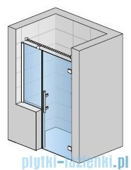 SanSwiss Pur PU31P Drzwi prawe wymiary specjalne do 200cm pas satynowy PU31PDSM41051