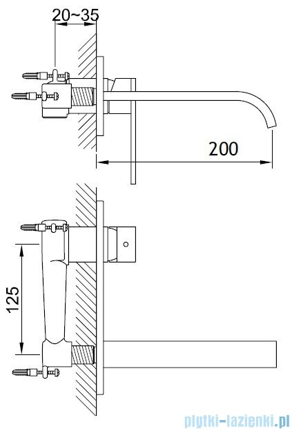 Kohlman Nexen-S Podtynkowa bateria umywalkowa SQW188U