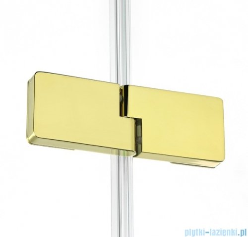 New Trendy Eventa Gold Shine kabina prysznicowa prostokątna 80x90x200 cm prawa przejrzyste Złoty połysk EXK-4721