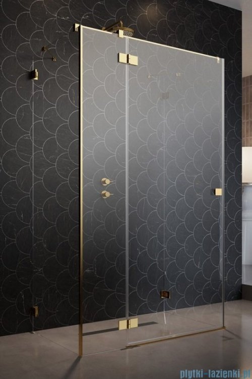 Radaway Essenza Pro Gold Kdj+S kabina 90x120x90cm lewa złoty połysk/szkło przejrzyste 10097312-09-01L/10098090-01-01/10098090-01-01