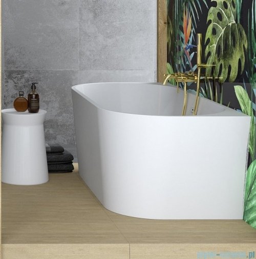 Besco Vica wanna 150x80cm wolnostojąca przyścienna z syfonem #WAS-150-V