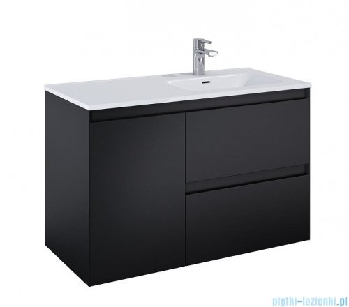 Elita Split szafka z umywalką i koszem cargo 100x63x46cm czarny mat 168155/145945