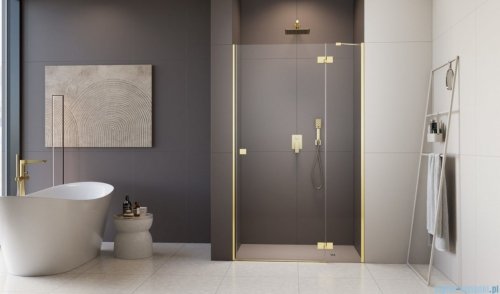 Radaway Essenza Gold Dwj drzwi wnękowe 90cm prawe złoty połysk/szkło przejrzyste 1385013-09-01R
