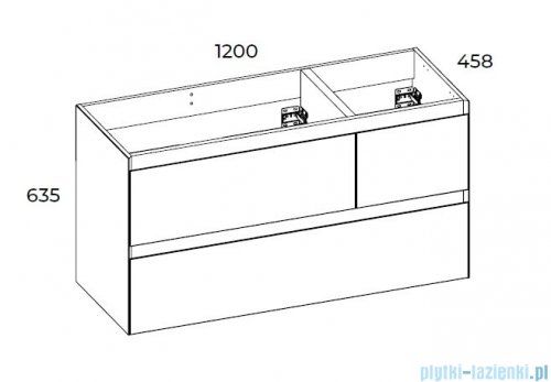 Elita Split szafka podumywalkowa 120x63x46cm czarny mat 168175