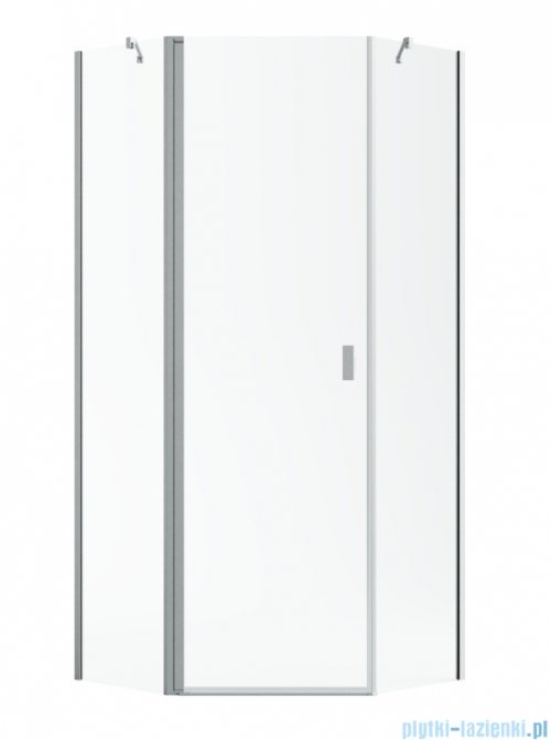 Radaway Nes Brushed Nickel Ptj kabina pięciokątna 100x80cm lewa szczotkowany nikiel 10052000-91-01L/10052200-91-01