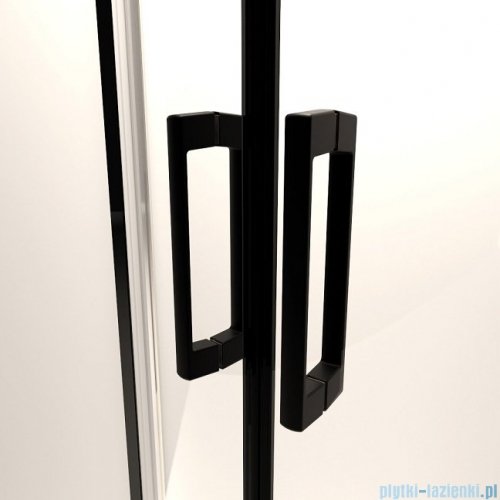 Radaway Premium Pro Black Kdj kabina 120x100cm lewa czarny mat/szkło przejrzyste 1015120-54-01L/1016100-54-01