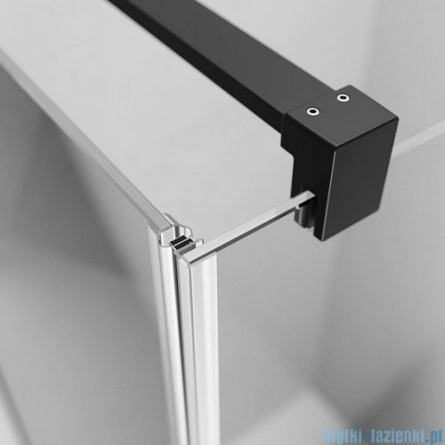 Radaway Nes Black Dwd II drzwi wnękowe 170cm W4 czarny mat/szkło przejrzyste 10037073-54-01/10041097-54-01