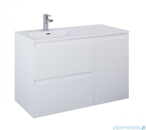 Elita Split szafka z umywalką i koszem cargo 100x63x46cm biały mat 168148/145935