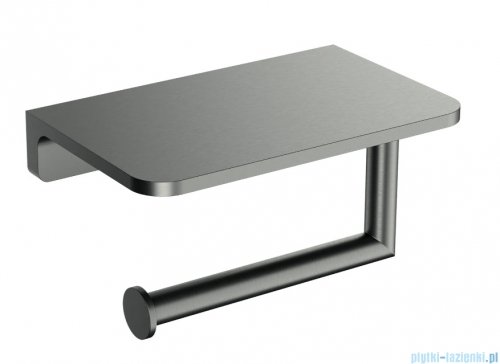 Omnires Modern Project uchwyt na papier toaletowy z półką grafit szczotkowany MP60511GR