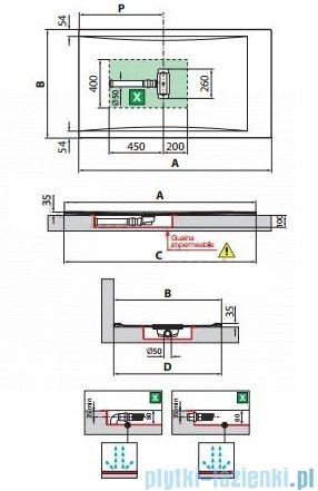 Novellini Custom brodzik prostokątny 160x70x3,5cm CU160704-30