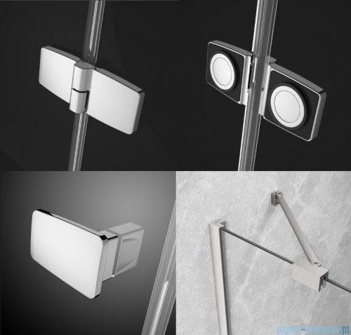 Radaway Fuenta Kdj+S kabina 75x100x75cm lewa chrom połysk szkło przejrzyste 1384049-01-01/1384022-01-01L/1384049-01-01