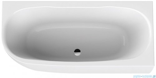 Sanplast Luxo wanna asymetryczna Prawa WAL(P)se/LUXO 180x80 cm z napełnianiem przez przelew biała 632-370-1250-01-000