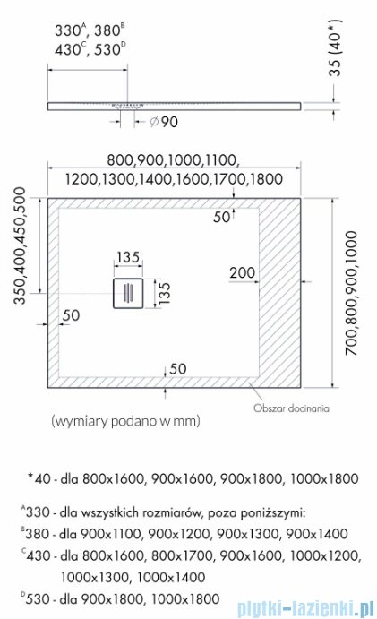 Schedpol Schedline Protos Smooth White  brodzik półokrągły 120x80x3,5cm 3SP.P1P-80120-M1