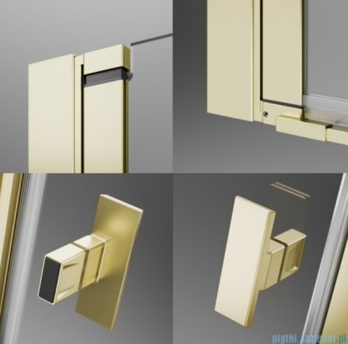 Radaway Nes 6 Kds I Brushed Light Gold kabina 120x70cm lewa szczotkowane jasne złoto 10023120-98-01L/10043070-98-01