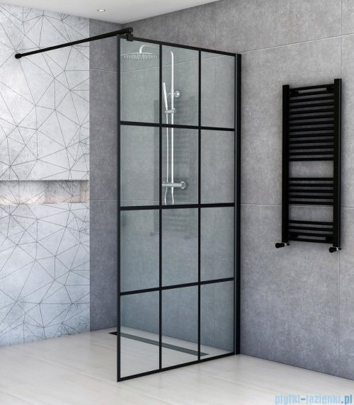 Sea Horse Easy In Black kabina Walk In 90x200 cm Nero BK251T09A6