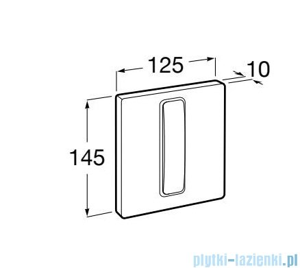 Roca Duplo S przycisk spłukujący do pisuaru  Brushed Inox (Everlux-PVD) A890340104