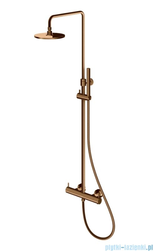 Kohlman Axel Brushed Copper zestaw prysznicowy termostatyczny miedź szczotkowana QW273ABC