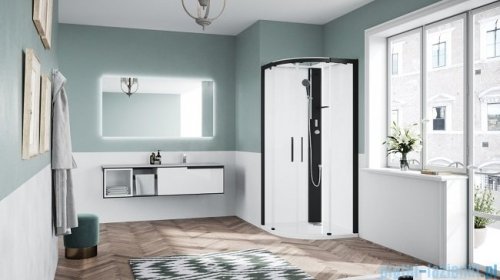 Novellini Glax 1 2.0 kabina standard 90x90 czarna G21R99MFL-1HH
