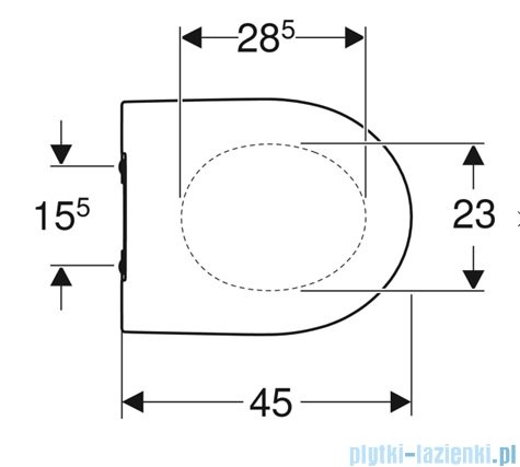 Geberit iCon Slim Deska sedesowa wolnoopadająca 574950000