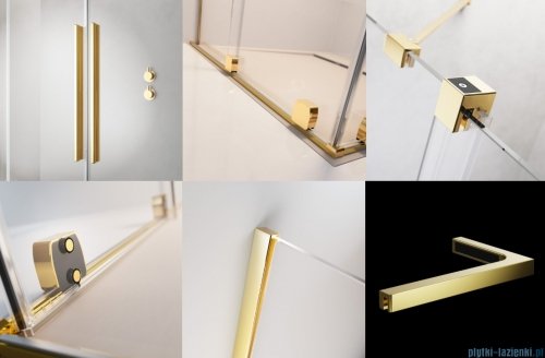 Radaway Furo SL Gold KDD kabina 90x90cm złoty połysk/szkło przejrzyste 10305090-09-01L/10305090-09-01R