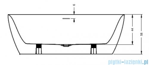 Vitalle by Riho VitaLux wanna wolnostojąca przyścienna lewa 170x80 biały połysk B098008005