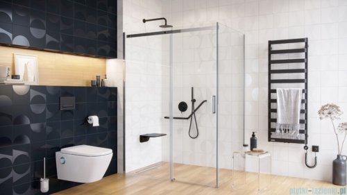 Excellent Seduro Premium siedzisko prysznicowe składane, wolnoopadające z powłoką antybakteryjną, czarny DOEX.SP365.306.BL