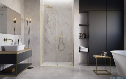 Radaway Furo Brushed Gold DWJ drzwi prysznicowe 160cm lewe szczotkowane złoto 10107822-99-01L/10110780-01-01