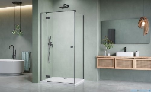 Radaway Essenza Kdj Brushed GunMetal kabina 110x80cm lewa szczotkowany grafit 1385041-92-01L/1384051-01-01