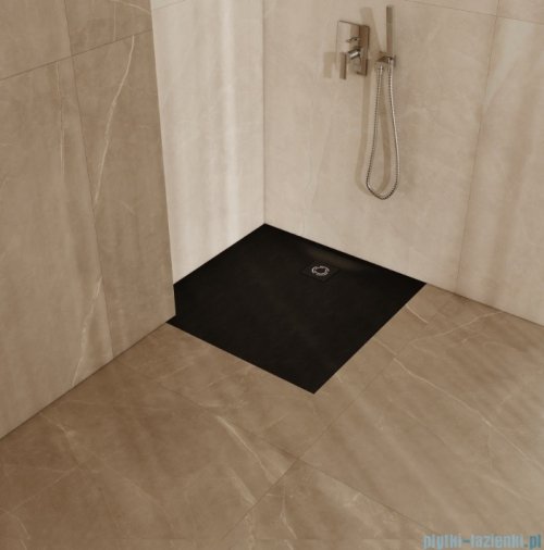 Schedpol Schedline Magnific brodzik kwadratowy Black Stone 90x90x3,5cm 3SP.M1K-9090/C/ST-M9/C/ST