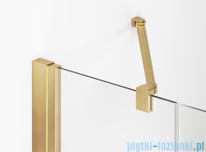 Ronal ANNEA AN13 Drzwi jednoczęściowe ze ścianką stałą w linii 120x200cm prawe złoto szczotkowane AN13D12001307