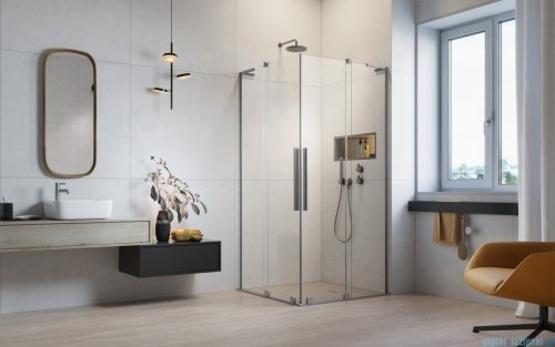Radaway Furo SL Brushed Nickel KDD kabina 120x80cm szczotkowany nikiel 10305120-91-01L/10305080-91-01R