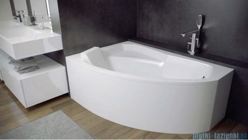 Besco Rima 170x110cm wanna asymetryczna lewa + obudowa + syfon