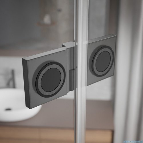 Radaway Essenza Pro Brushed GunMetal Kdj kabina 90x80cm prawa szczotkowany grafit 10097090-92-01R/10098080-01-01
