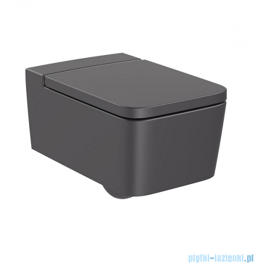 Roca Inspira Square Rimless miska wc podwieszana Onyks A346537640