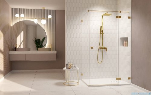 Radaway Essenza Pro Brushed Gold Kdj kabina 120x80cm prawa szczotkowane złoto 10097120-99-01R/10098080-01-01