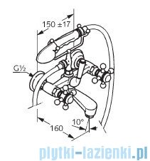 Kludi Adlon Bateria wannowa DN 15 chrom 514410520