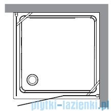 Kerasan Kabina kwadratowa lewa, szkło piaskowane profile chrom 100x100 Retro 9150S0
