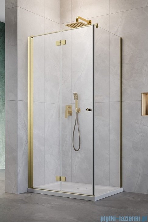 Radaway Nes KDJ B Brushed Gold kabina 100x70 lewa szczotkowane złoto 10025100-99-01L/10039070-01-01