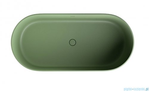 Omnires Ovo M+ wanna wolnostojąca z przelewem 160 x 75 cm olive mat OVO160WWZPOL